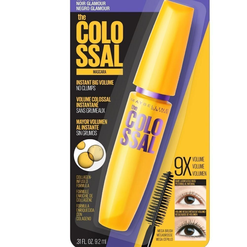 🦋 Maybelline The Colossal Mascara Classic Black New FullSz